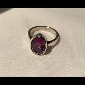 Amethyst sterling silver ring